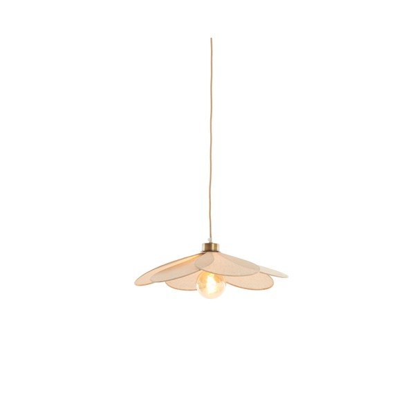 Lustră crem cu abajur textil Fyano – Light & Living-image-2
