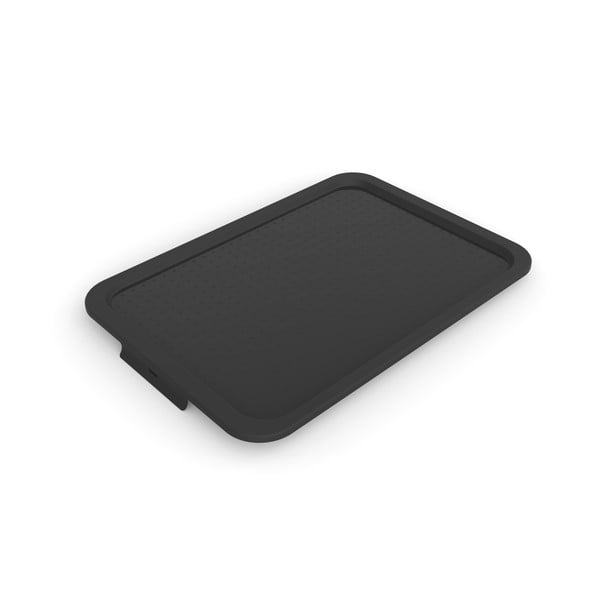 Capac pentru cutie de depozitare negru din plastic 57x39x3 cm Albris – Rotho