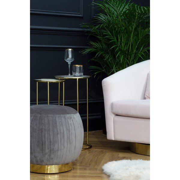 Măsuțe auxiliare 2 buc. rotunde cu blat din piatră ø 31 cm Vita – Premier Housewares-image-1