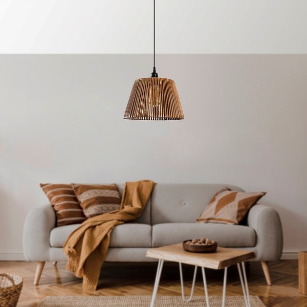 Lustră neagră/bej ø 30 cm Cone – Opviq lights-image-1