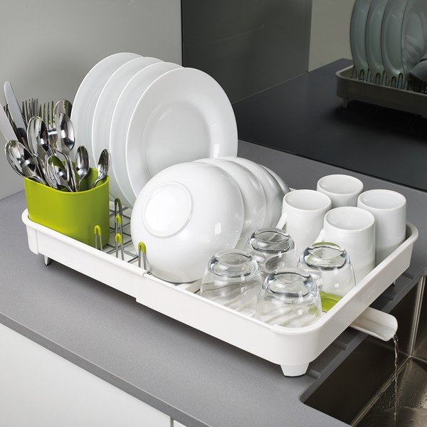 Suport extensibil pentru scurs vase Joseph Joseph Extend, verde - alb-image-3