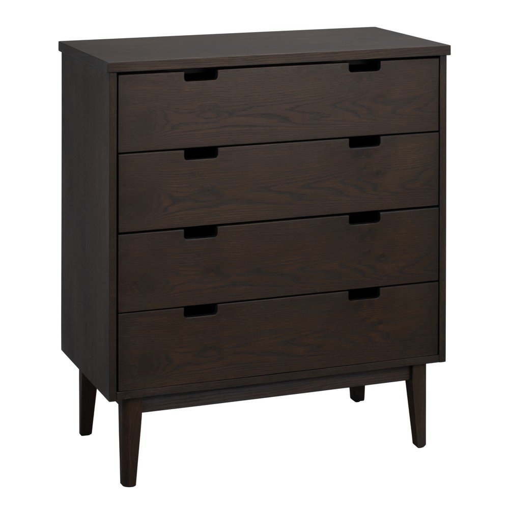 Comodă în culoare naturală închisă din lemn de stejar 75x85x38 cm Garrison – Rowico