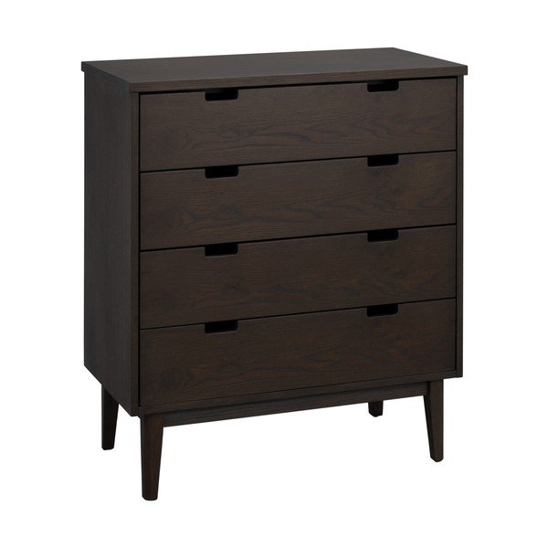 Comodă în culoare naturală închisă din lemn de stejar 75x85x38 cm Garrison – Rowico