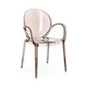 Scaun de dining maro deschis din plastic Camilla – Bizzotto