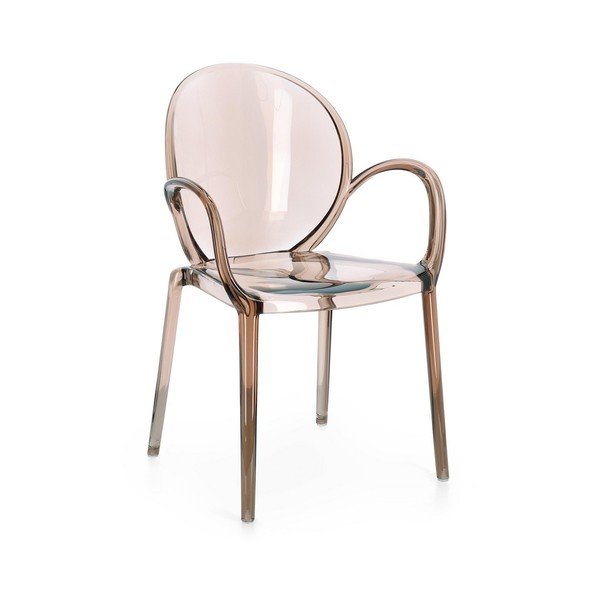 Scaun de grădină maro deschis din plastic Camilla – Bizzotto