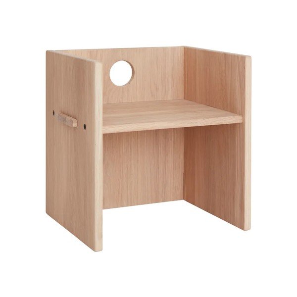 Scaun de copii în culoare naturală din lemn de stejar Arca – OYOY Mini