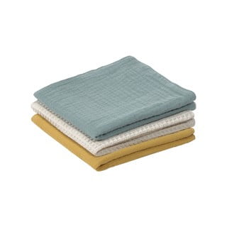 Set 3 prosoape din bumbac organic pentru copii Kave Home Lihuen, 27 x 27 cm