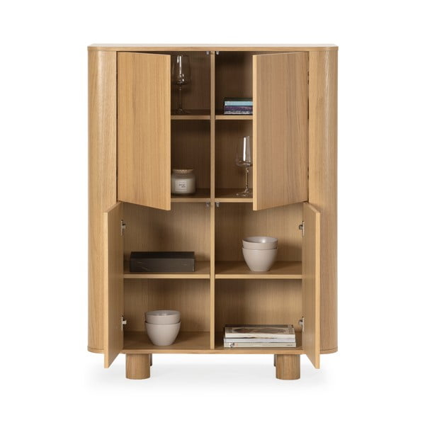Dulap în culoare naturală cu aspect de lemn de stejar 100x133x40 cm Padoc – MOME-image-3