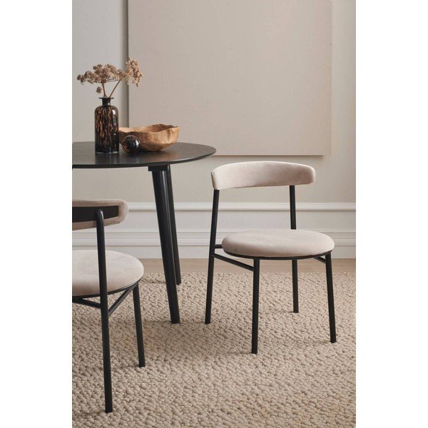 Scaune de dining bej 2 buc. tapițate Doggi – Ellos Home-image-1