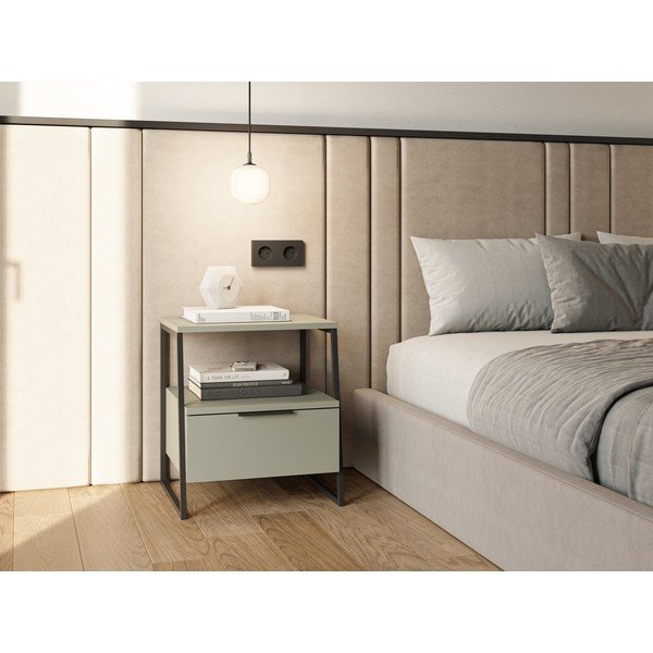 Noptieră verde/gri Velia – Marckeric-image-1