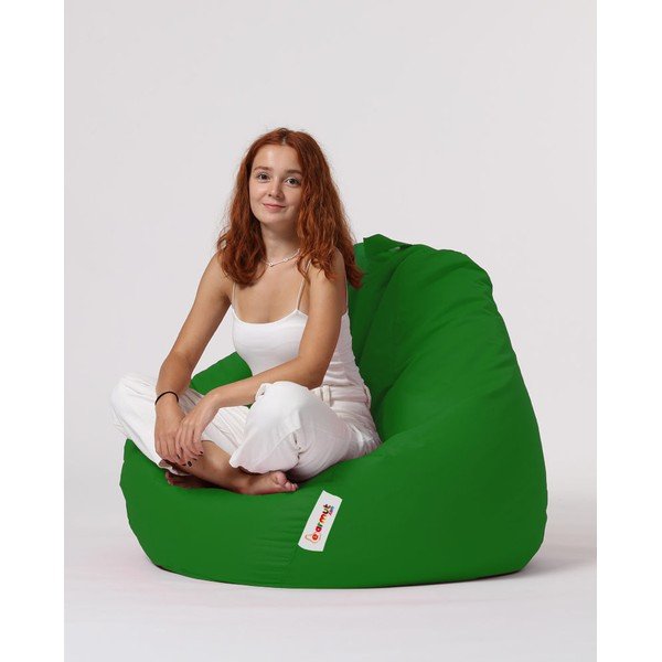 Fotoliu bean bag verde Premium – Floriane Garden-image-1