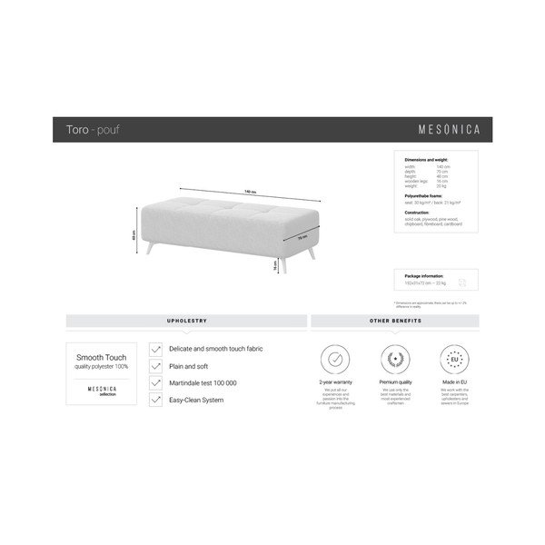 Taburet MESONICA Toro, turcoaz-image-3