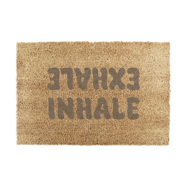 Covoraș de intrare din fibre de nucă de cocos 60x90 cm Inhale Exhale – Artsy Doormats