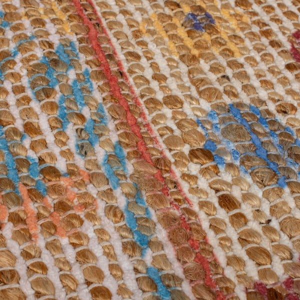 Covor în culoare naturală țesut manual din amestec de iută 160x230 cm Taylor Patchwork – Flair Rugs-image-2