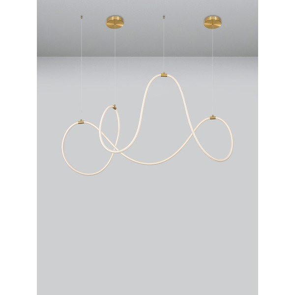 Lustră aurie LED cu intensitate reglabilă din oțel Cerelia – Nova Luce-image-4