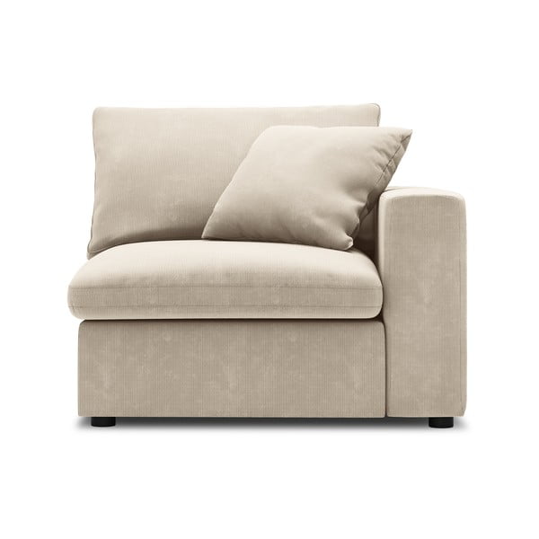 Modul cu tapițerie din catifea pentru canapea colț de dreapta Windsor & Co Sofas Galaxy, bej