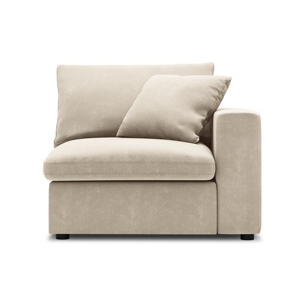 Modul cu tapițerie din catifea pentru canapea colț de dreapta Windsor & Co Sofas Galaxy, bej