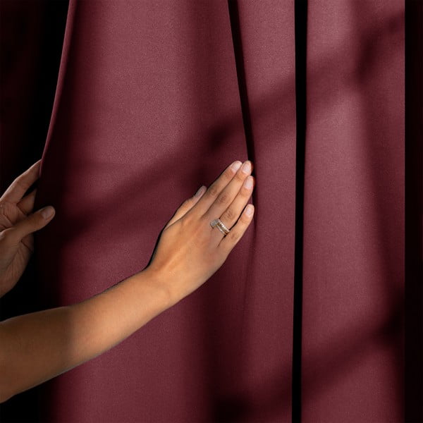 Draperie burgundy dimout (semi-opacă) 140x245 cm Kierra – Restilo-image-3