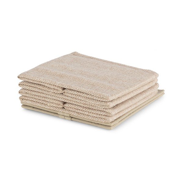 Cutii de depozitare bej 2 buc. din material textil 14x12x12 cm Sandy – Compactor-image-4