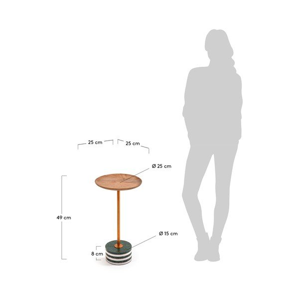 Măsuță auxiliară La Forma Lleyton Round, înălțime 25 cm-image-4