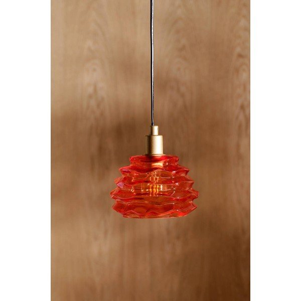 Lustră portocalie din sticlă ø 15 cm Fall – Jotex-image-2