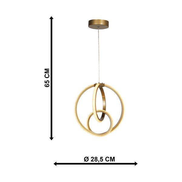 Lustră bronz LED din metal ø 28,5 cm Neo – Squid Lighting-image-4