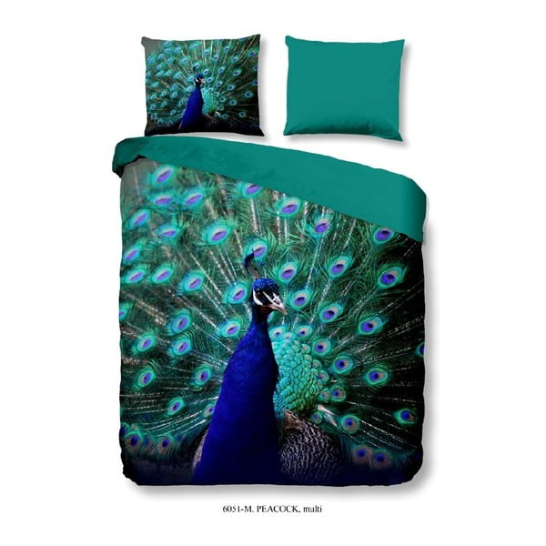 Lenjerie de pat din micropercal Muller Textiels Mighty Peacock, 240 x 200 cm