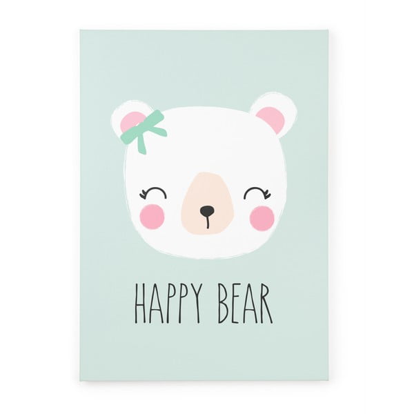 Tablou pe pânză Tanuki Happy Bear, 70 x 50 cm