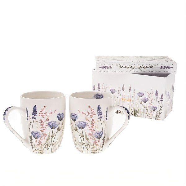 Căni albe 2 buc. din porțelan 350 ml – Dakls