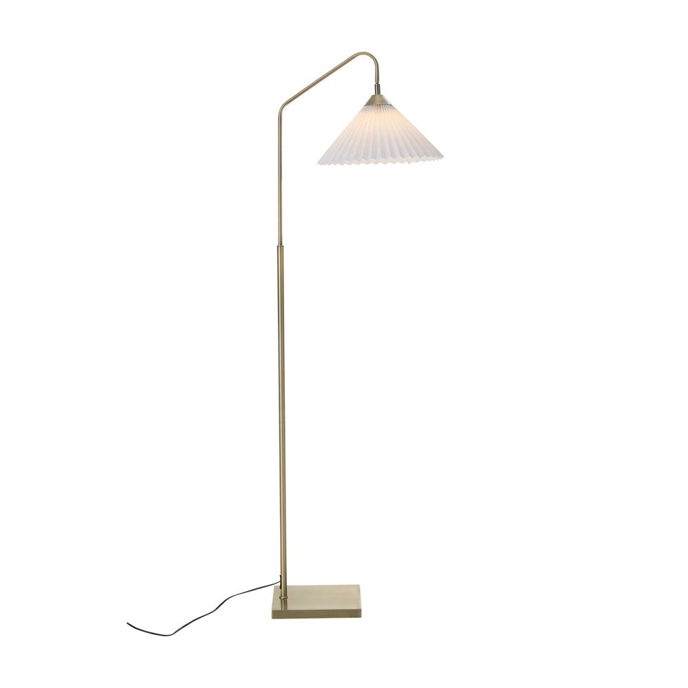 Lampadar crem/alămiu cu structură flexibilă din material textil (înălțime 155 cm) Kate – Ellos Home