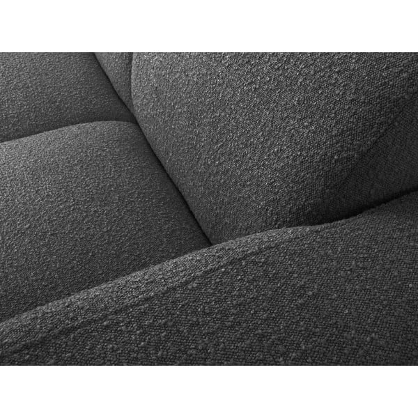 Colțar gri închis cu tapițerie din stofă bouclé (colț dreapta) Molino – Micadoni Home-image-1