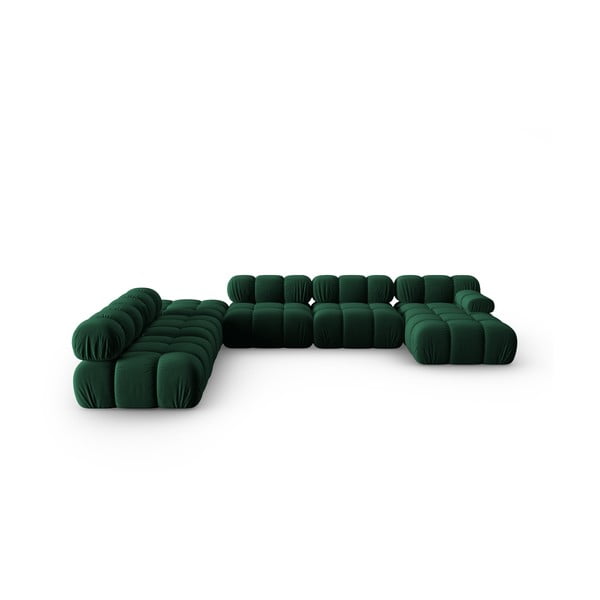 Canapea verde cu tapițerie din catifea 379 cm Bellis – Micadoni Home