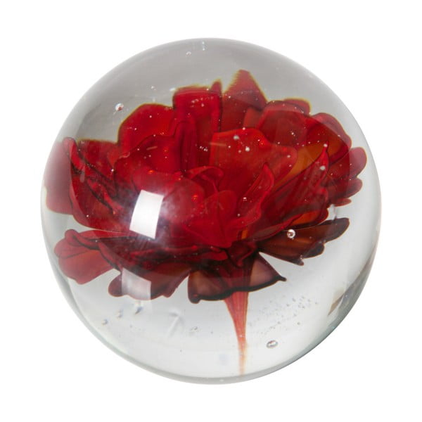 Decoraţiune din sticlă cu flori roşii BePureHome Botanics