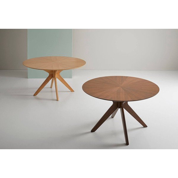 Masă dining în decor de nuc sømcasa Carmel, ⌀ 120 cm, maro-image-1