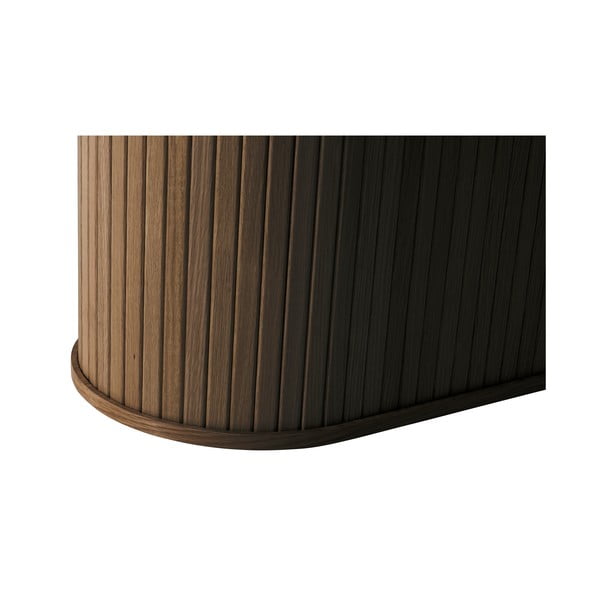 Masă de dining maro cu blat cu aspect de lemn de stejar 95x180 cm Nola – Unique Furniture-image-4