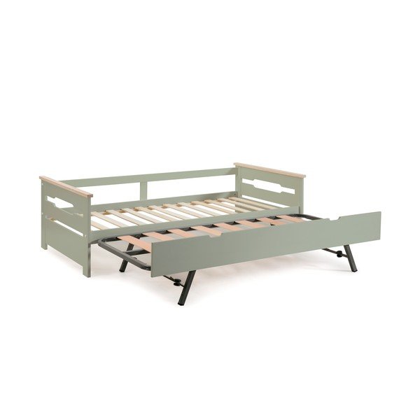 Pat cu extensie pentru copii Marckeric Elisa, 90 x 190 cm, verde-image-3