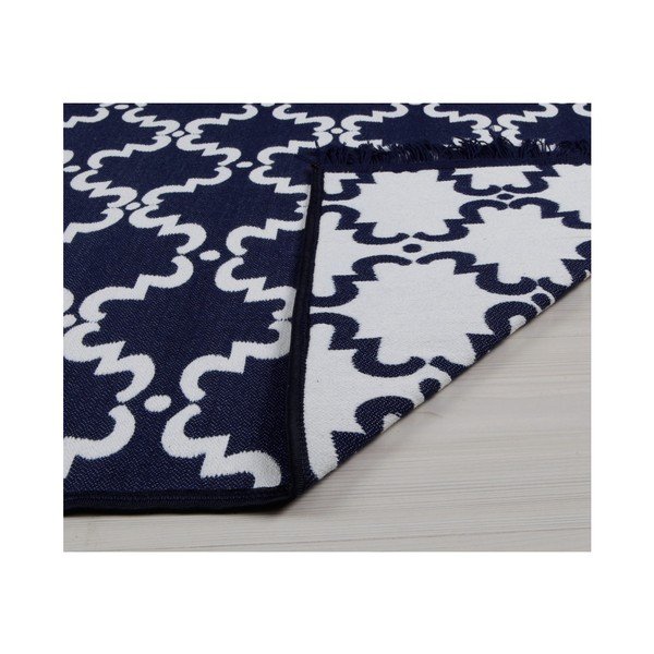 Covor reversibil Risus, 140 x 215 cm, alb-albastru-image-2