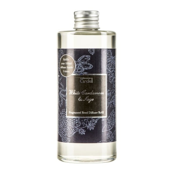 Rezervă difuzor parfum Copenhagen Candles White Cardamon & Sage Reed, 300 ml