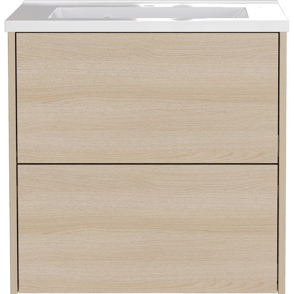 Dulap sub chiuvetă în culoare naturală suspendat cu aspect de lemn de stejar 61x61 cm Bodera – Germania-image-2