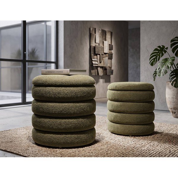 Pufuri kaki 2 buc. Nordic Style – Mauro Ferretti-image-1