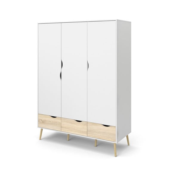 Șifonier Tvilum Oslo, 147x200 cm, alb-natural-image-3