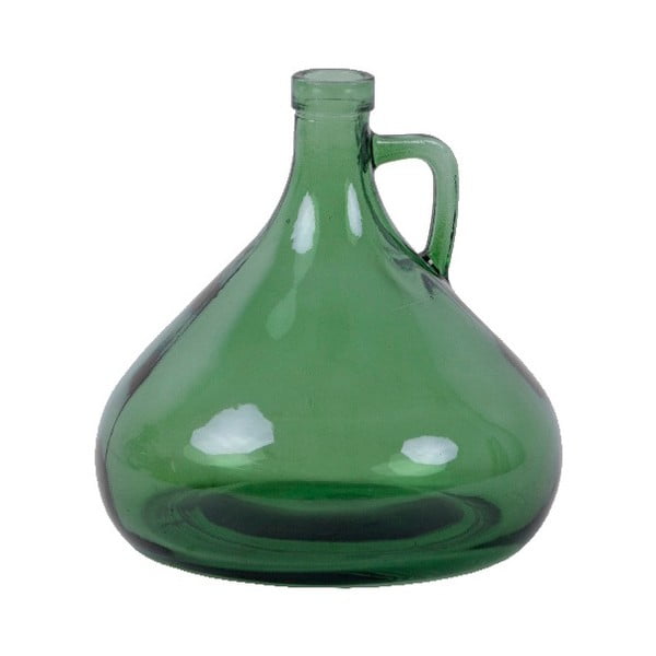 Vază din sticlă reciclată Ego Dekor Cantaro, înălțime 17,5 cm, verde