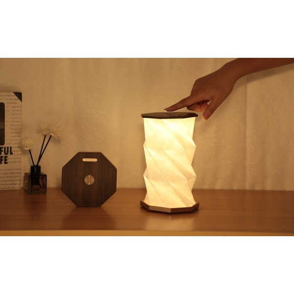 Decorațiune luminoasă maro cu USB ø 12 cm Twist Hexagon – Gingko-image-1