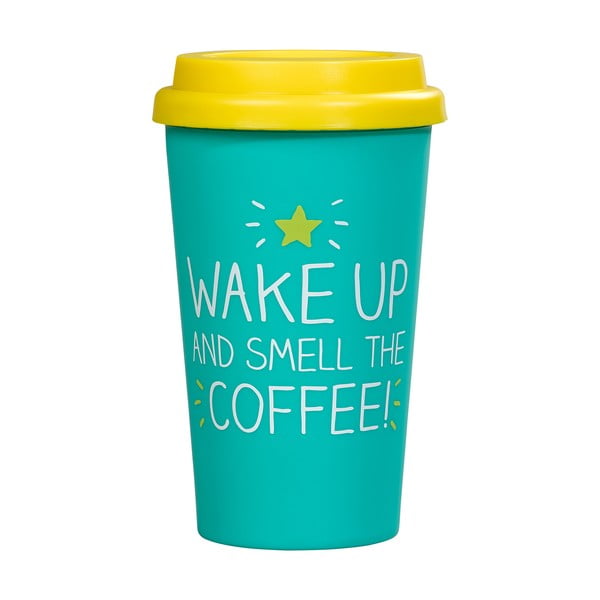 Cană portabilă Happy Jackson Wake Up & Smell The Coffee, 400 ml