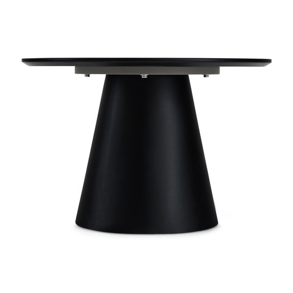 Măsuță de cafea neagră/gri deschis cu blat cu aspect de marmură ø 60 cm Tango – Furnhouse-image-2