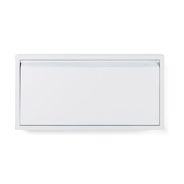 Pantofar alb cu deschidere înclinată din metal 75x37,5x12,5 cm Billy – Spinder Design-image-3