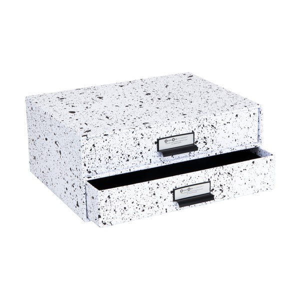 Cutie cu 2 sertare Bigso Box of Sweden Birger, negru-alb