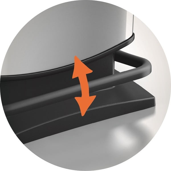 Coș de gunoi negru cu pedale din plastic reciclat 40 l Paso - Rotho-image-2