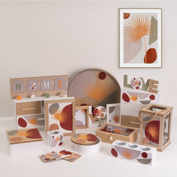 Cutii de depozitare 2 buc. cu capac, decorative ø 17x6,5 cm – Casa Selección-image-1