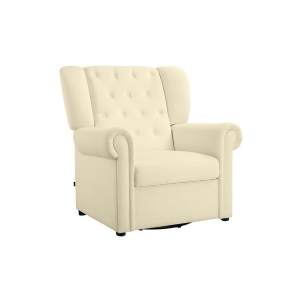 Fotoliu alb balansoar/chesterfield cu tapițerie din catifea Lillyse – Støraa